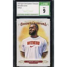 The 2003 ultimate collection card on the right is the only one. Lebron James 2018 Upper Deck Goodwin Champions Card 50 Graded Csg 9