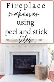 Peel and stick tile is a very thick vinyl sticker that has the texture and colour of ceramic or porcelain wall tiles. Fireplace Makeover Using Peel And Stick Tile