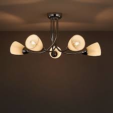 Installing modern ceiling lights will make your house look way better. Cura Chrome Effect 5 Lamp Ceiling Light Diy At B Q