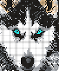 Husky By Maninthebook On Kandi Patterns Knitting Charts Cross Stitch Patterns Cross Stitch Embroidery
