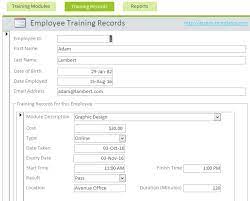 Specify which items users can edit] under advanced lsit settings for cources to none or only their own. Microsoft Access Templates Employee Training Management Database For Ms Access