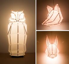 Diy Foldable Paper Animal Lights By Mostlikely Paper Animals Origami Lamp Diy Lamp