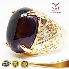 Donde me toca votar : Jual Cincin Emas Pria Batu Kecubung Ungu Vee Cincin Pria Batu Alam Di Lapak Vee Jewelry Bukalapak