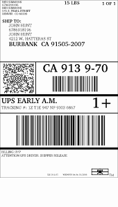 Put the equipment being returned into its original box, and place your ups prepaid shipping label on the outside. Free Printable Shipping Label Template Awesome Ups Shipping Label Template Word Label Templates Printable Label Templates Free Label Templates