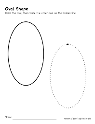 Oval Shape Trace And Color Worksheet For Preschool Shape Worksheets For Preschool Shapes Worksheets Preschool Worksheets