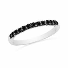 Black diamond ring white gold are available in a large variety of sizes and. 1 4 Ct T W Enhanced Black Diamond Band In 10k White Gold Zales
