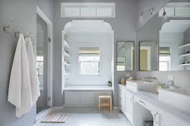 The headboard, chairs, and stool are her own designs. Sarah Richardson Bathroom Houzz