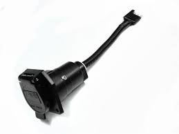 Socket trailer connector plug adaptor round female to flat male 7 pin parts. Rv Pigtails 20020 4 Way Flat To 7 Way Round Blade Socket Adapter 9