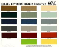 Holden Hz Colour Chart Brochure Page 1 Color Card Color