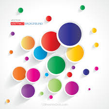 Abstract Colorful Circle Background Wallpaper Vector Free Geometric Background Free Vector Backgrounds