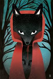 Buy Little Wolf Riding Hood Print Print 21x30 Wolf Art Wolf Online in India  - Etsy