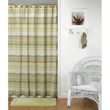 Sage Green Tan Brown Earth Tones Striped Crinkle Fabric Shower Curtain Bath Decor Amazon Com Home Ki Bathroom Decor Colors Creative Bath Tan Shower Curtain