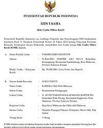 Usaha mikro dan kecil yang dimaksud adalah usaha produktif milik orang perorangan dan/atau badan usaha perorangan yang memenuhi kriteria usaha sejak awal tahun 2019, sudah disosialisasikan bahwa pengurusan iumk sebagai izin usaha dalam sektor perkoperasian dan usaha mikro, kecil. Contoh Surat Izin Usaha Mikro Dan Kecil
