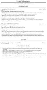 A recruiter can get a sense of their top skillsets as well as the scale of financial planning projects they've worked. Intermediate Finance Analyst Resume Sample Mintresume