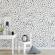 Black and white dot wallpaper. Black Dalmatian Dots Self Adhesive Wallpaper Nutmeg Studio