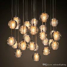 Modern Bubble Crystal Chandeliers Lighting G4 Led Bulb Light Meteor Rain Drop Ceiling Pendant Lights Meteoric Shower Stair Light 110v 220v Dining Room Chandelier Bedroom Chandelier From Selectedlighting 80 6 Dhgate Com