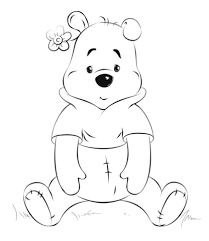 Dibujo De Winnie The Pooh Sentado Para Colorear Dibujos Para Colorear Imprimir Gratis