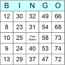 Standard Bingo Cards Printable Bingo Activity Game And