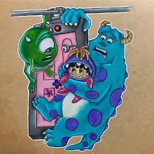 Youtube, monster inc, angle, text png. Monstersinc Sulley Mike Boo Disney Art Draw Drawing Monsters Inc Disney Art Drawings Disney Art Easy Disney Drawings