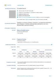 Esempio Reale Di Curriculum Vitae Europeo Esempio Curriculum Europass