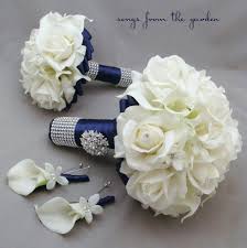 We would like to show you a description here but the site won't allow us. Navy White Wedding Package Bridal Bouquet Groom S Boutonniere Maid O Songs From The Garden