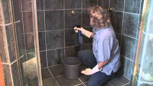 Spray that solution and wait for 5 to 10 minutes to let it loosen up the dirt. How To Clean Shower Stall Tile Youtube