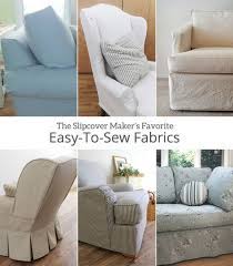 Making Your Own Slipcover Try These Easy To Sew Fabrics Furniture Slipcovers Slipcovers For Chairs Diy Furniture Upholstery