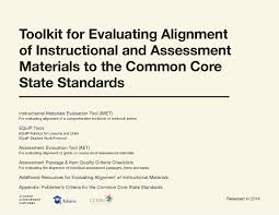 Toolkit For Evaluating The Alignment Of Instructional And