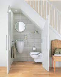 Layout Like This Tiny Bathroom Under Stairs Bathrooms Remodel Tiny Bathrooms