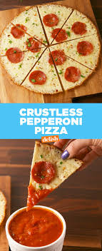 Crustless Pepperoni Pizza Recipe Recipes Low Carb Pizza Pizza Recipes Pepperoni