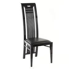 Set Of 6 Pietro Costantini Black Lacquer Dining Chairs With Leather Seats Dining Chairs Leather Seat Seating
