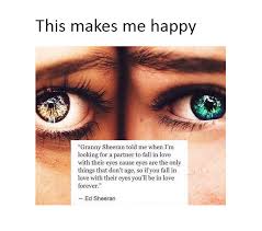 Granny Sheeran Told Me When I M Looking For A Partner To Fall In Love With Their Eyes Cause Eyes Are The Only Thi Ed Sheeran Quotes Just Love Make Me