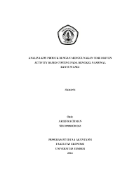 Klasifikasi kos berbasis elemen produk. Aplikasi Activity Based Costing Abc System Untuk Meningkatkan Akurasi Perhitungan Kos Produk Di Pabrik Roti Kurnia Sari
