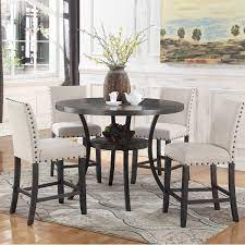 Maudie 5 Piece Counter Height Solid Wood Dining Set Counter Height Dining Sets Best Master Furniture Solid Wood Dining Set