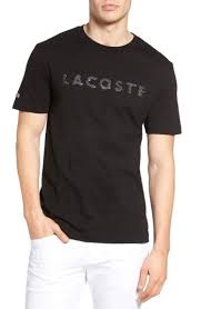 lacoste 3d logo graphic t shirt in black modesens