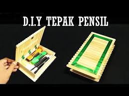 Cara Membuat Kotak Pensil Keren Dari Stik Es Krim Youtube Kotak Pensil Kotak Es Krim