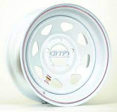 Here at galaxy wire wheels we offer you enhance your wire wheels by having some color on them. Trailer Wheel 14 Inch White Powder Coated Steel 5 Lug Rim 5 On 4 1 2
