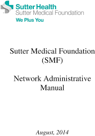 Sutter Medical Foundation Smf Network Administrative