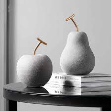 If an apple + 3 pears = $1.7 and a pear and 2 plums = $1, how much is 5 plums? Apple Pear Ornaments Modern Minimalist Home Ceramics Creative Fruit Ornaments Entrance Living Room Wine Cabinet Soft Decorations Figurines Miniatures Aliexpress