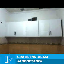 Putih & hitam(tambahan biaya) warna pintu : Rak Piring Dapur Kitchenset Atas Lemari Dapur Ukuran 150 Cm Terbaru Agustus 2021 Harga Murah Kualitas Terjamin Blibli