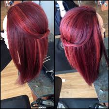 Vibrant Red Multidimensional Multitone Haircolor With Framesi Burgandy Hair Hair Vibrant Red Hair