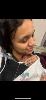 Holding baby makes problems seem small