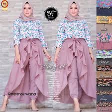 Kelebihan blazer jika digunakan untuk busana ke kantor adalah anda. Jual Setelan Wanita Muslim Abg Modern Fashion Hijab Kekinian Milky Set Kota Surakarta Laffany Hijab Store Tokopedia