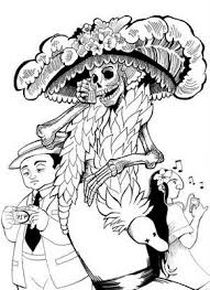 Imagenes de catrinas para colorear. El Mundo Seredipity Catrinas Para Bordar O Colorear Coloring Page