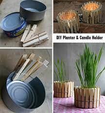 Diy Planter Candle Holder Tin Can Crafts Tin Can Tin Can Decorations