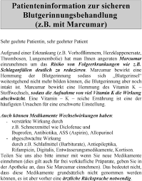 Compare prices for generic unit. Patienteninformation Zur Sicheren Blutgerinnungsbehandlung Z B Mit Marcumar Pdf Free Download
