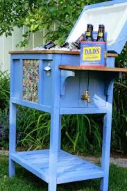Diy Cooler Stand With Drain And Bottle Opener Birds And Soap Diy Outdoor Bar Diy Outdoor Furniture Diy Cooler