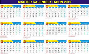 Tahun 2019 atau tahun islam 1440 h, atau tahun jawa 1951. Download Master Kalender Tahun 2019 Gratis Pdf Cdr Mirwan Choky