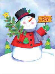 Christmas and new year wishes for peace and joy. Joyful Snowman Cute Christmas Card By Designer Greetings