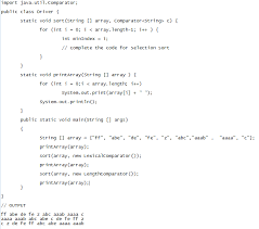 Using inbuilt arrays.sort() method to sort the array. Solved Given The Obove Code Make The Sort And The 2 Class Chegg Com